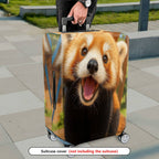 1-Piece Cute Red Panda Animal Fun Cover Happy Travel  Suitcase Luggage Cover, Stretch Protective Sleeve