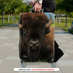 1-Piece Bison Wildlife Nature Animal Landscape Scenic  Suitcase Luggage Cover, Stretch Protective Sleeve