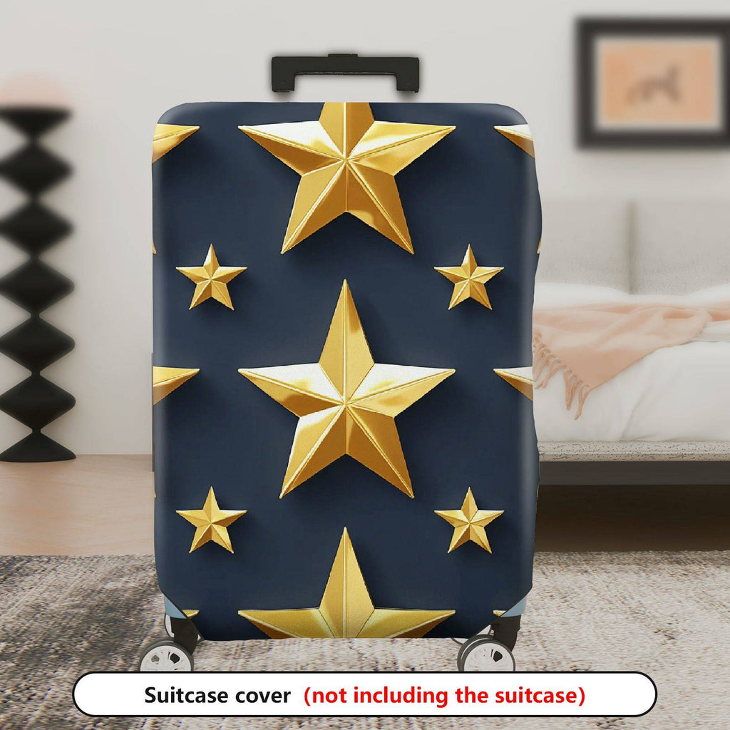 1-Piece Gold Star Pattern Travel Business Holiday Luggage  Suitcase Luggage Cover, Stretch Protective Sleeve
