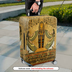 1-Piece Ancient Egyptian Hieroglyphics Pharaoh Cultural Art Deco  Suitcase Luggage Cover, Stretch Protective Sleeve