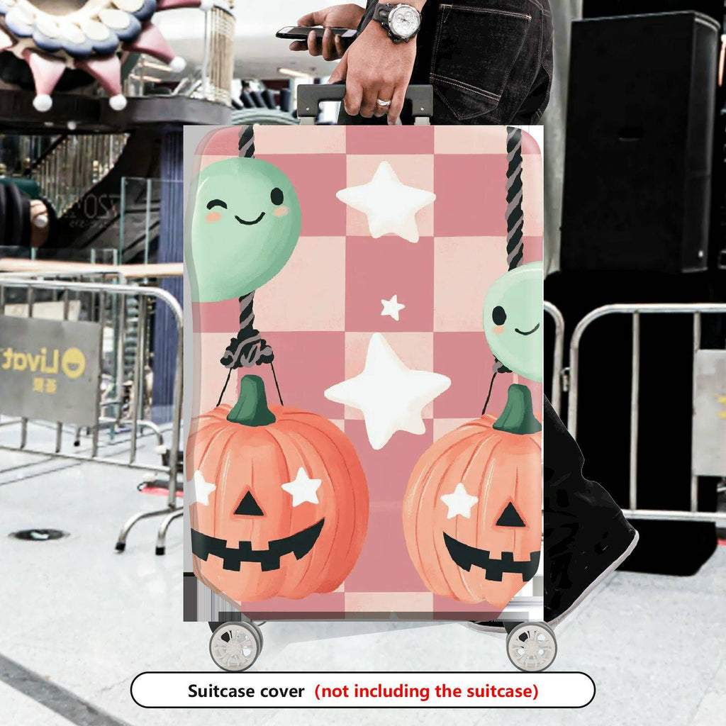 1-Piece Cute Pumpkin Balloon Star Ghost Halloween  Suitcase Luggage Cover, Stretch Protective Sleeve