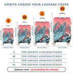 1-Piece Mountain Sunset Landscape Abstract Artistic Vibrant Colorful  Suitcase Luggage Cover, Stretch Protective Sleeve