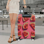 1-Piece Watermelon Heart Fruit Pink Cute Fun Colorful  Suitcase Luggage Cover, Stretch Protective Sleeve