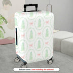 1-Piece Christmas Tree Bow Wreath Festive Holiday  Suitcase Luggage Cover, Stretch Protective Sleeve