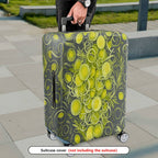 1-Piece Abstract Green Swirl Circle Artistic Unique Eye-catching  Suitcase Luggage Cover, Stretch Protective Sleeve