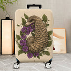 1-Piece Animal Floral Nature Artistic Vintage Pangolin  Suitcase Luggage Cover, Stretch Protective Sleeve