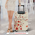 1-Piece Elegant Sakura Floral Branch Pattern Travel  Suitcase Luggage Cover, Stretch Protective Sleeve