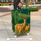 1-Piece Deer Nature Lake Forest Wildlife Landscape  Suitcase Luggage Cover, Stretch Protective Sleeve