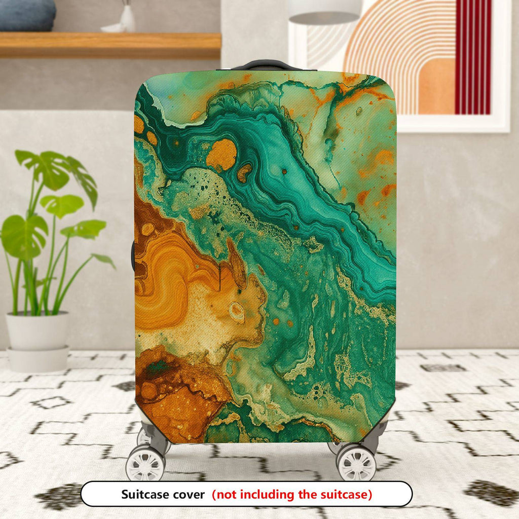 1-Piece Abstract Texture Art Marble Pattern  Suitcase Luggage Cover, Stretch Protective Sleeve