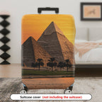 1-Piece Egypt Pyramid Sunset Desert Landscape Travel  Suitcase Luggage Cover, Stretch Protective Sleeve