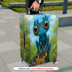 1-Piece Blue Frog Forest Nature  Cute Animal  Suitcase Luggage Cover, Stretch Protective Sleeve