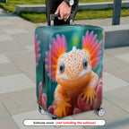 1-Piece Cute Colorful Axolotl Sea Animal Luggage  Suitcase Luggage Cover, Stretch Protective Sleeve