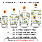 1-Piece Animal Fish Diving Water Fun Printed  Suitcase Luggage Cover, Stretch Protective Sleeve