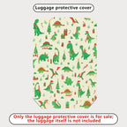 1-Piece Christmas Dinosaur Gift Tree Holiday Snow  Suitcase Luggage Cover, Stretch Protective Sleeve