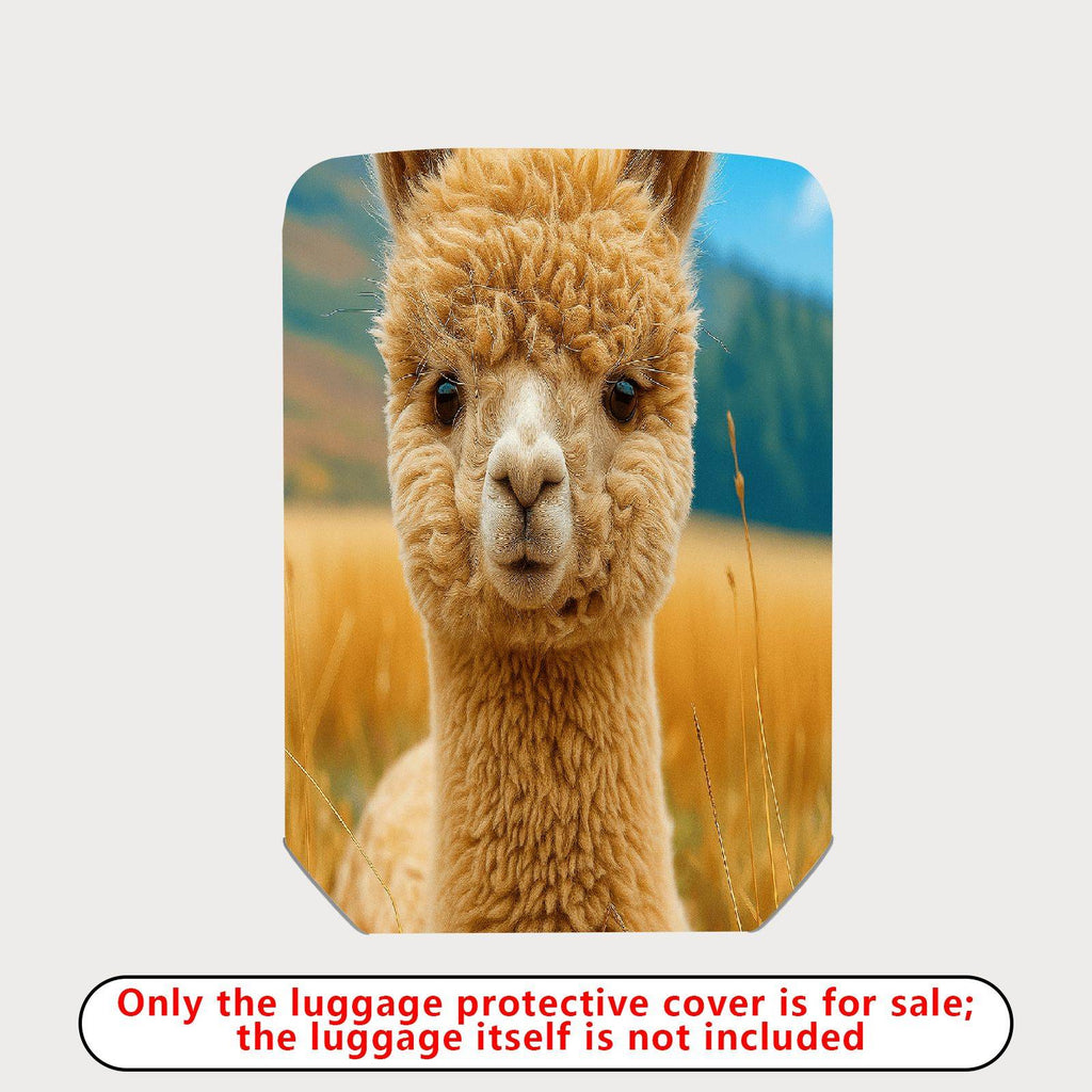 1-Piece Cute Alpaca Animal Nature Scenery Artistic  Suitcase Luggage Cover, Stretch Protective Sleeve