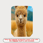 1-Piece Cute Alpaca Animal Nature Scenery Artistic  Suitcase Luggage Cover, Stretch Protective Sleeve