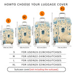 1-Piece Polar Bear Penguin Arctic Wildlife Nature Cute  Suitcase Luggage Cover, Stretch Protective Sleeve