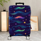 1-Piece Galaxy Stars Waves Colorful Rainbow Cosmic  Suitcase Luggage Cover, Stretch Protective Sleeve