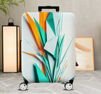 1-Piece Geometric Abstract Modern Colorful Vibrant Artistic  Suitcase Luggage Cover, Stretch Protective Sleeve