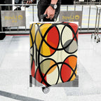 1-Piece Modern Abstract Geometric Colorful Bold Artistic  Suitcase Luggage Cover, Stretch Protective Sleeve