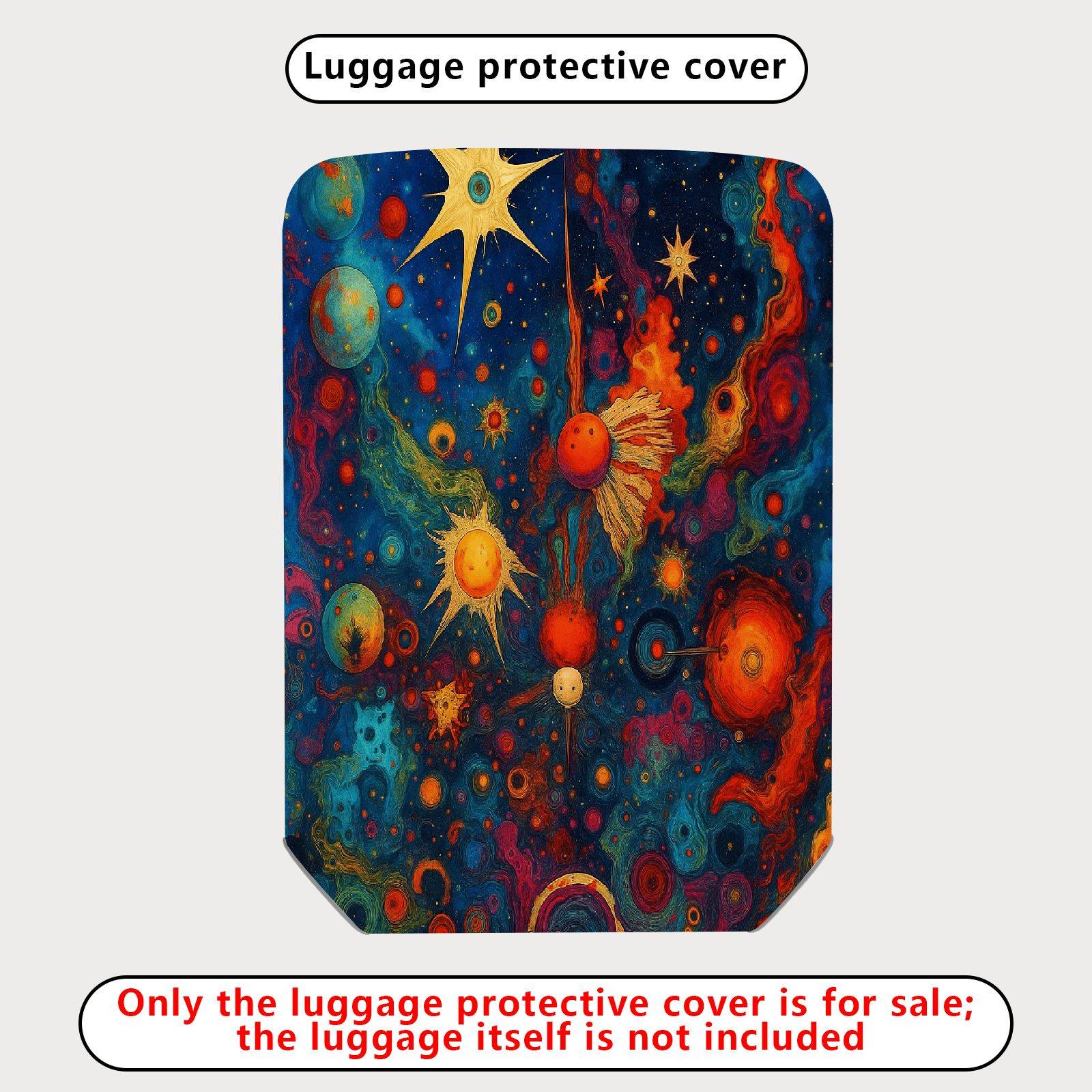 1-Piece Cosmic Starry Space Galaxy Nebula Universe  Suitcase Luggage Cover, Stretch Protective Sleeve
