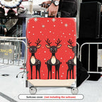 1-Piece Reindeer Snowflake Winter Red Cute Holiday  Suitcase Luggage Cover, Stretch Protective Sleeve