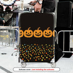 1-Piece Halloween Pumpkin Spooky Festive Party Holiday  Suitcase Luggage Cover, Stretch Protective Sleeve