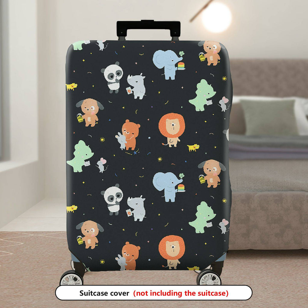 1-Piece Animal Elephant Lion Dinosaur Panda  Suitcase Luggage Cover, Stretch Protective Sleeve
