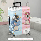 1-Piece Unicorn  Pink Blue Cute Pattern Decorative  Suitcase Luggage Cover, Stretch Protective Sleeve