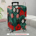 1-Piece Floral Plant Leaves Nature  Suitcase Luggage Cover, Stretch Protective Sleeve