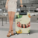 1-Piece Colorful Cute  Caterpillar Animal Fun Playful  Suitcase Luggage Cover, Stretch Protective Sleeve
