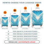 1-Piece Angel Heart Wings Starry Sky Eternal Love  Suitcase Luggage Cover, Stretch Protective Sleeve