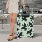 1-Piece Frog Pattern Green Animal Cute Stylish Vibrant  Suitcase Luggage Cover, Stretch Protective Sleeve