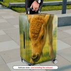 1-Piece Cute Animal Pastoral Nature Buffalo Travel  Suitcase Luggage Cover, Stretch Protective Sleeve