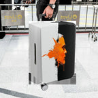 1-Piece Abstract Autumn Leaf Splash Artistic Modern Colorful  Suitcase Luggage Cover, Stretch Protective Sleeve