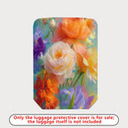 1-Piece Floral Colorful Artistic Bloom Garden Flower  Suitcase Luggage Cover, Stretch Protective Sleeve