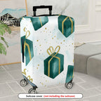 1-Piece Gift Box Ribbon Sparkle Festive Holiday  Suitcase Luggage Cover, Stretch Protective Sleeve
