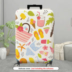 1-Piece Summer Beach Tropical Holiday Vacation Colorful Fun  Suitcase Luggage Cover, Stretch Protective Sleeve
