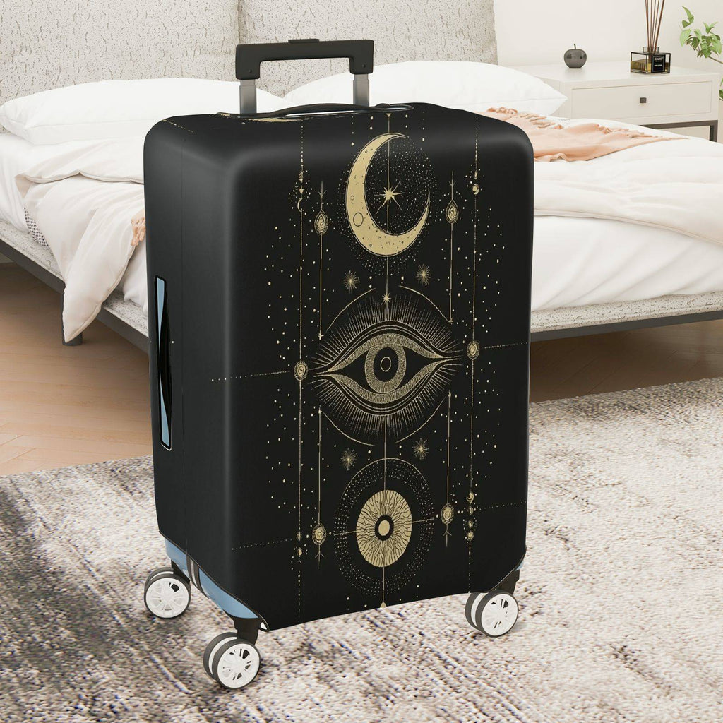 1-Piece Mystic Cosmic Eye Moon Starry Universe Constellation  Suitcase Luggage Cover, Stretch Protective Sleeve