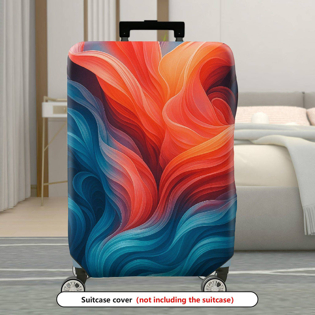 1-Piece Abstract Vibrant Colorful Artistic Modern Stylish  Suitcase Luggage Cover, Stretch Protective Sleeve