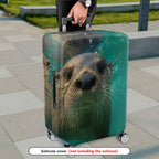 1-Piece Cute Otter Underwater Nature Animal Fun  Suitcase Luggage Cover, Stretch Protective Sleeve