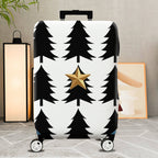 1-Piece Christmas Tree Star Holiday Festive Luggage  Suitcase Luggage Cover, Stretch Protective Sleeve