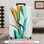 1-Piece Geometric Abstract Modern Colorful Vibrant Artistic  Suitcase Luggage Cover, Stretch Protective Sleeve