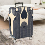 1-Piece Geometric Abstract Art Deco Streamlined Retro Vintage  Suitcase Luggage Cover, Stretch Protective Sleeve