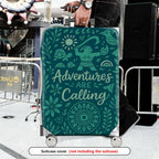 1-Piece Adventure Tribal Nature Floral Pattern  Suitcase Luggage Cover, Stretch Protective Sleeve