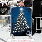 1-Piece Starry Night Christmas Tree Lights Winter Holiday Festive  Suitcase Luggage Cover, Stretch Protective Sleeve