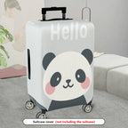 1-Piece Cute Panda  Hello Printed  Suitcase Luggage Cover, Stretch Protective Sleeve