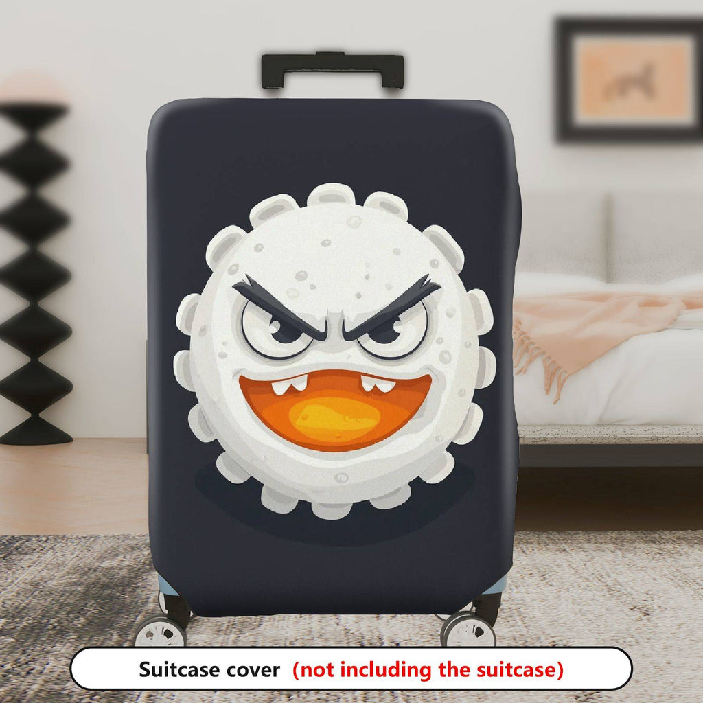 1-Piece Angry Face Humorous  Quirky Fun  Suitcase Luggage Cover, Stretch Protective Sleeve