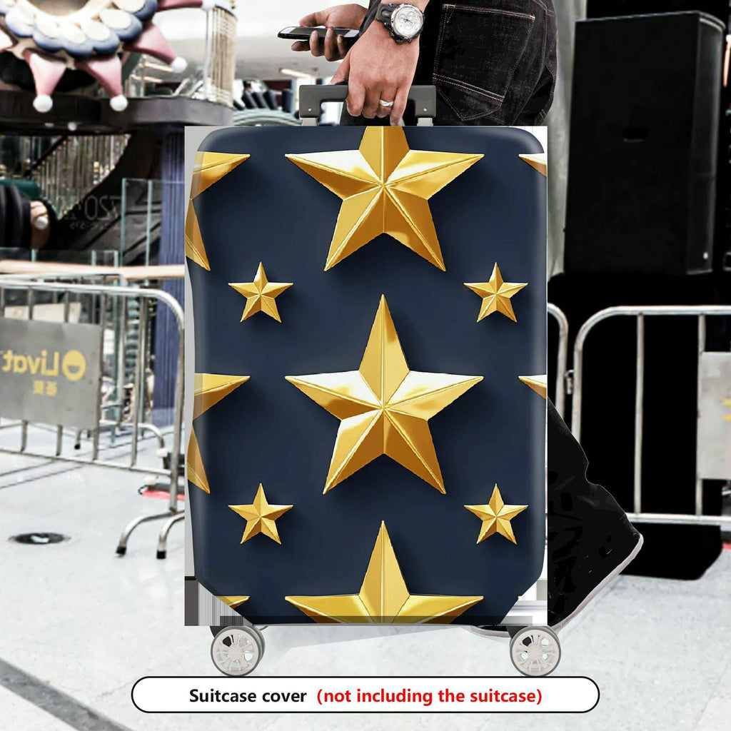 1-Piece Gold Star Pattern Travel Business Holiday Luggage  Suitcase Luggage Cover, Stretch Protective Sleeve