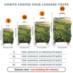 1-Piece Green Maze Landscape Nature Scenic Art  Suitcase Luggage Cover, Stretch Protective Sleeve